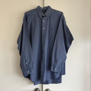 Ralph Lauren Classic Fit XL 100% Cotton Button Down Shirt Made in Hong Kong